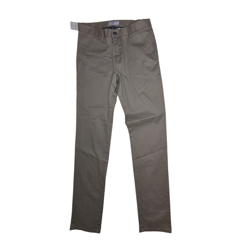 LINDBERGH Mens Chino Pants Khaki Stretch Quality Flat Front Size 32x32 - Picture 1 of 5